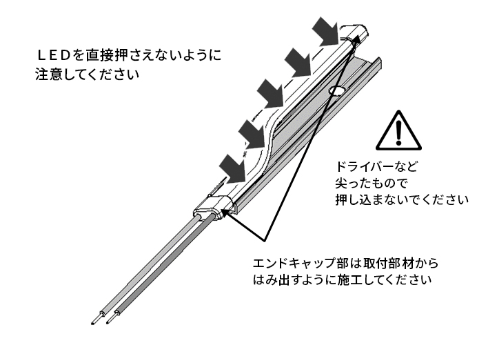 KDT28Bシリーズ（テープLED） 取付方法 手順2