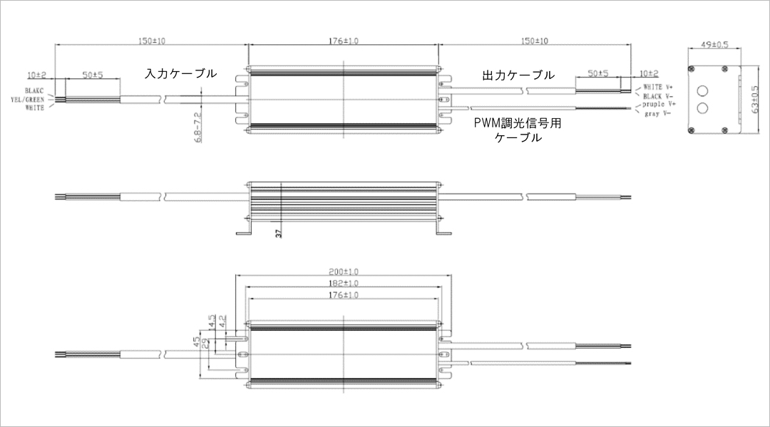 OSRAM 60W サイズ・重量 久保田電子設計